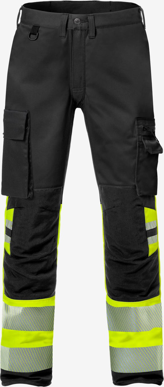 Fristads 127731 Hi-Vis Stretch Warnschutzhose Klasse 1 2705 PLU Neongelb/Schwarz