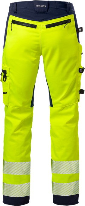 Fristads 127734 Hi-Vis Handwerker Stretch Warnschutzhose 2707 PLU Schwarz/Neongelb