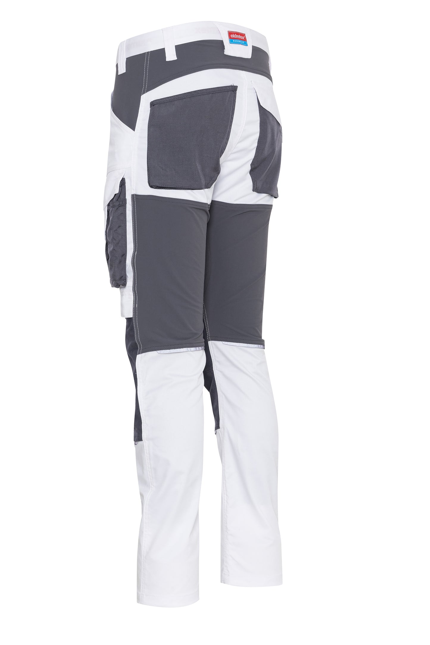 Ekimtex Premium Stretch Arbeitshose Weiss/Grau