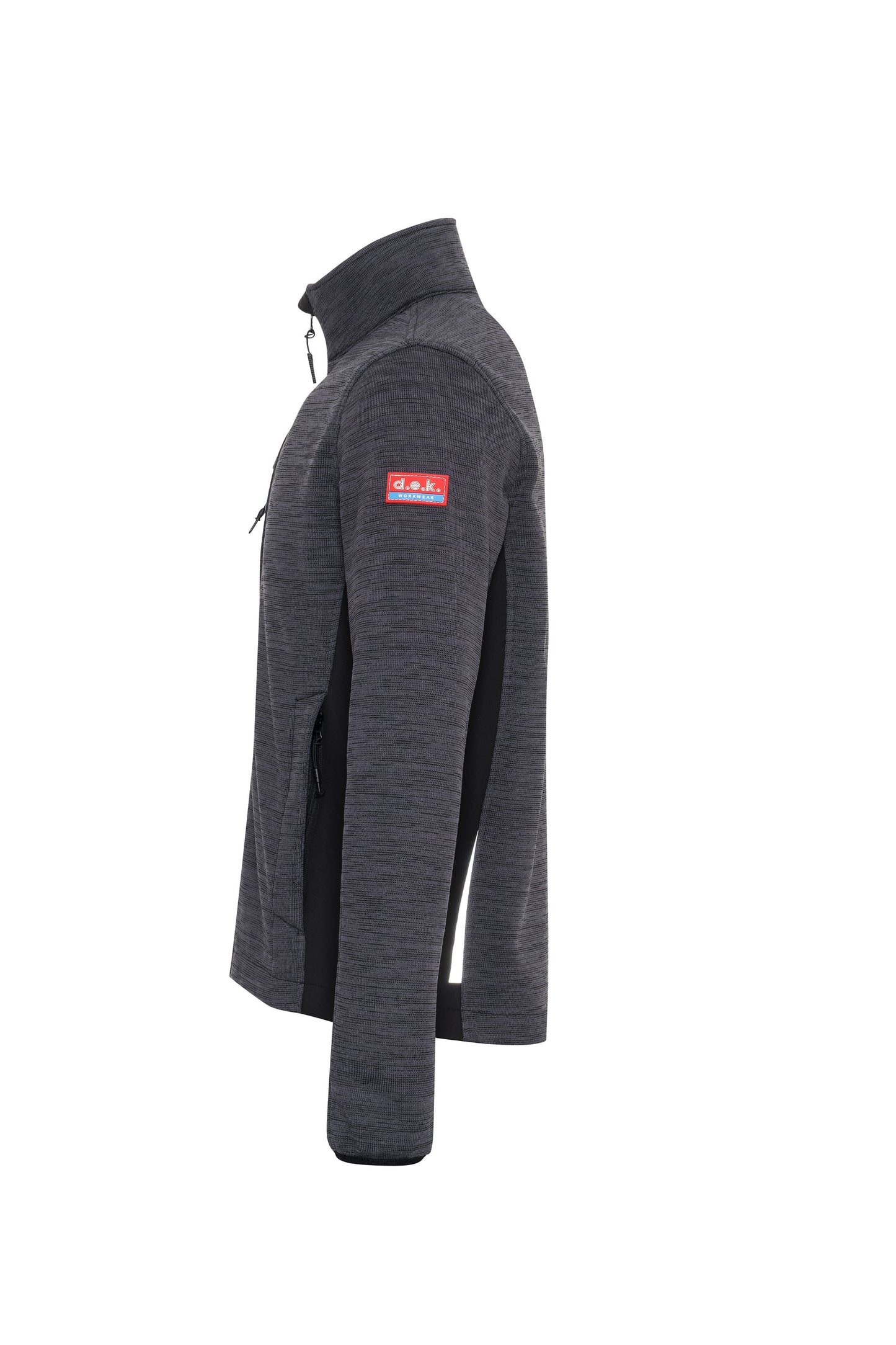 Ekimtex Fleece Jacke Grau Melange/Schwarz
