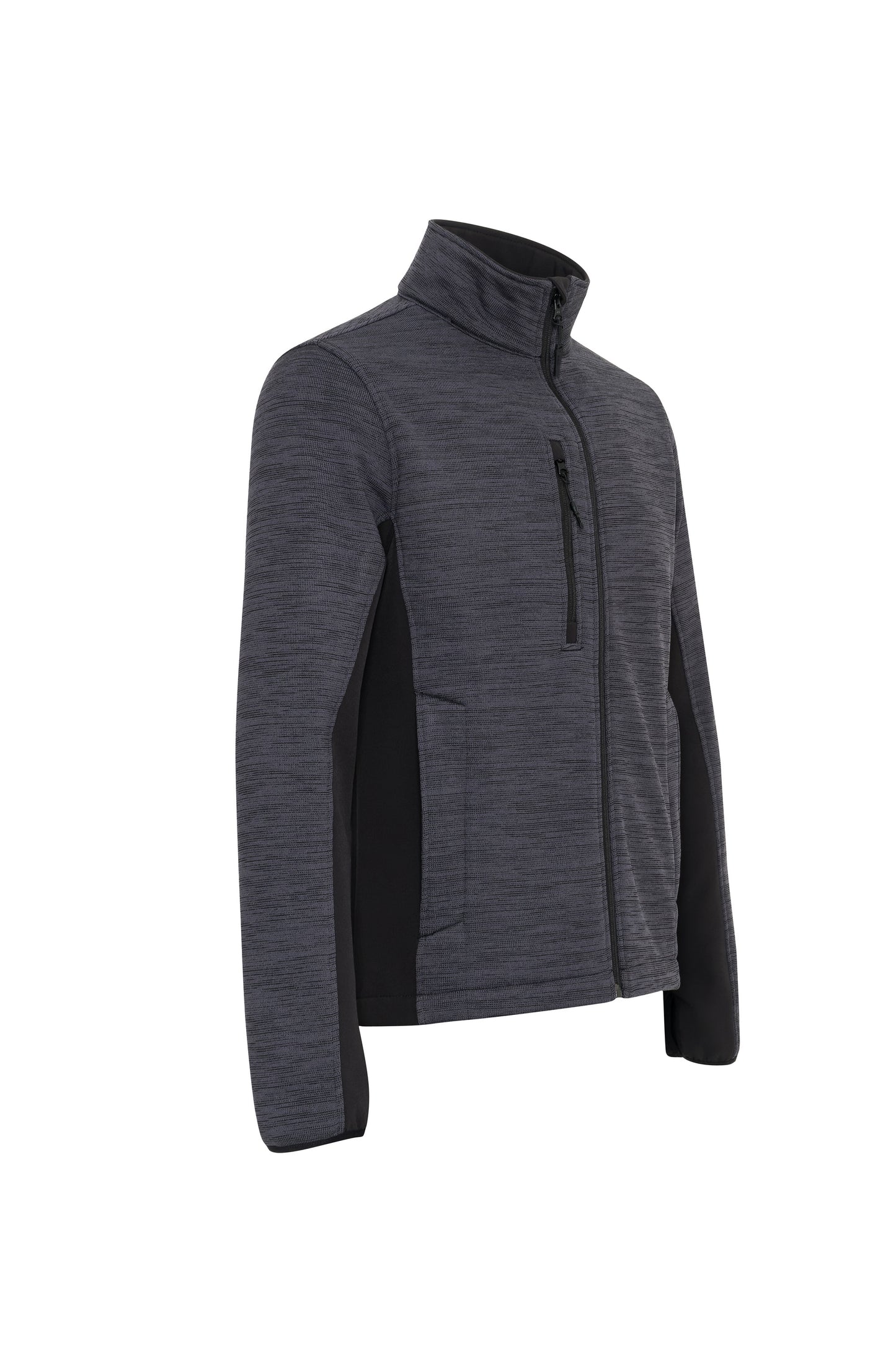 Ekimtex Fleece Jacke Grau Melange/Schwarz