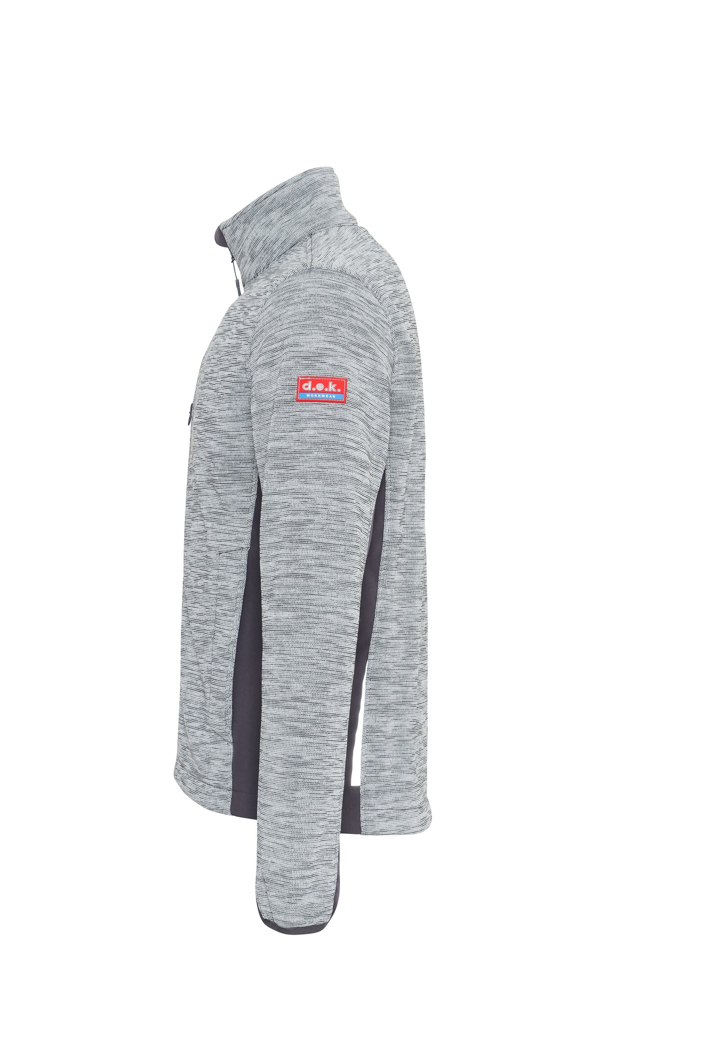 Ekimtex Fleece Jacke Weiss Melange/Grau