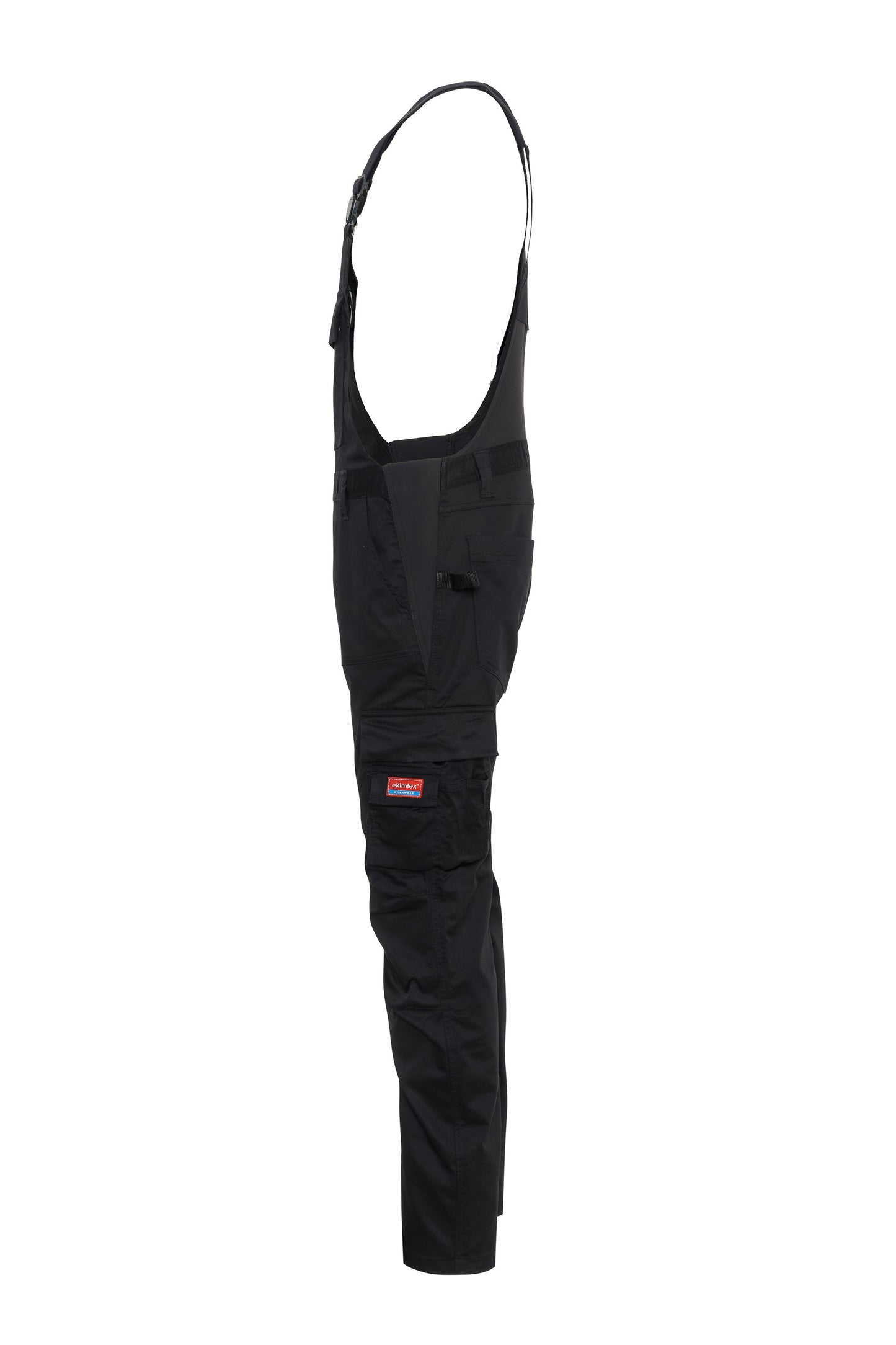 Ekimtex Stretch Latzhose mit Coolmax und Lycra, Schwarz