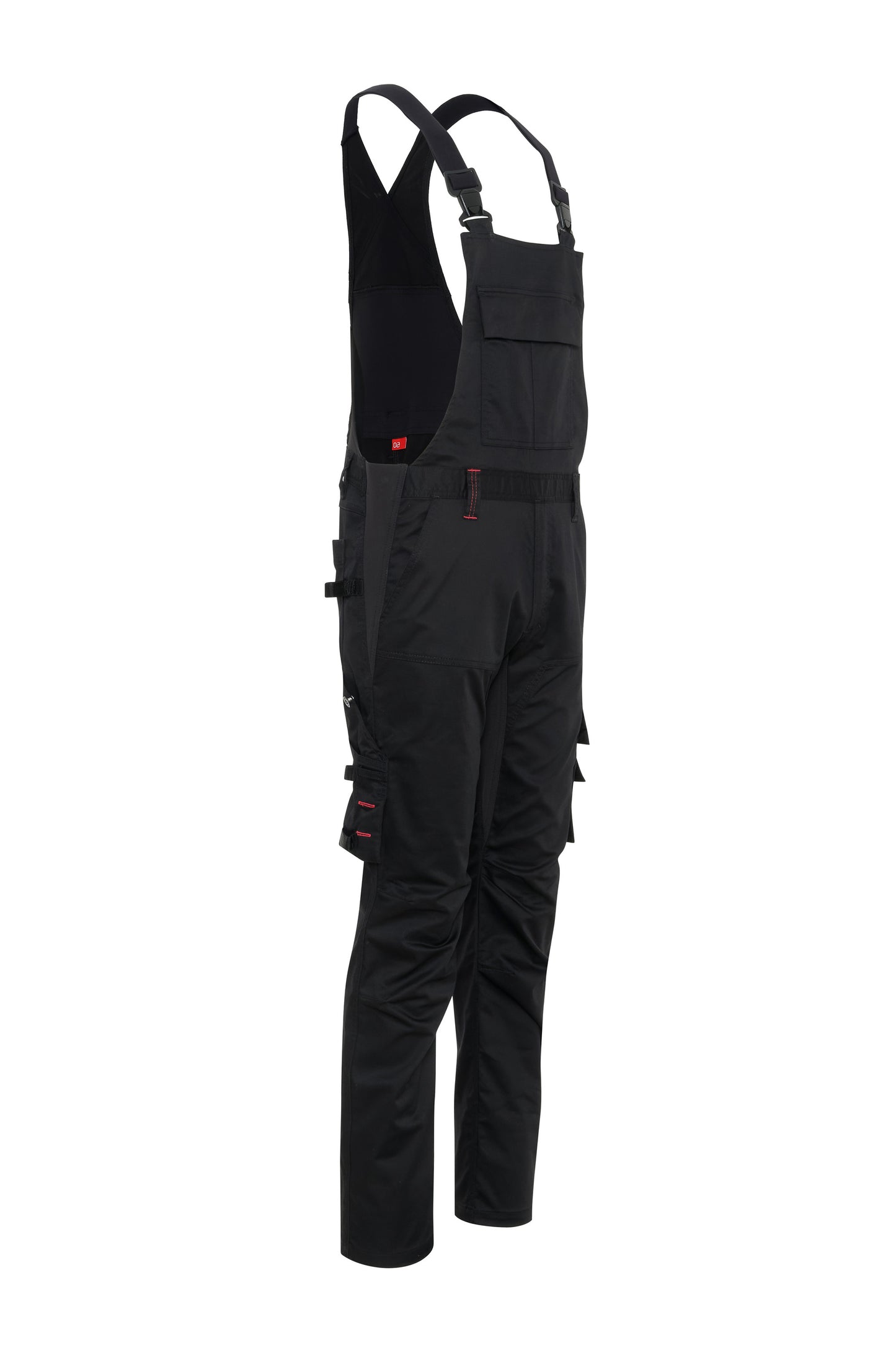 Ekimtex Stretch Latzhose mit Coolmax und Lycra, Schwarz