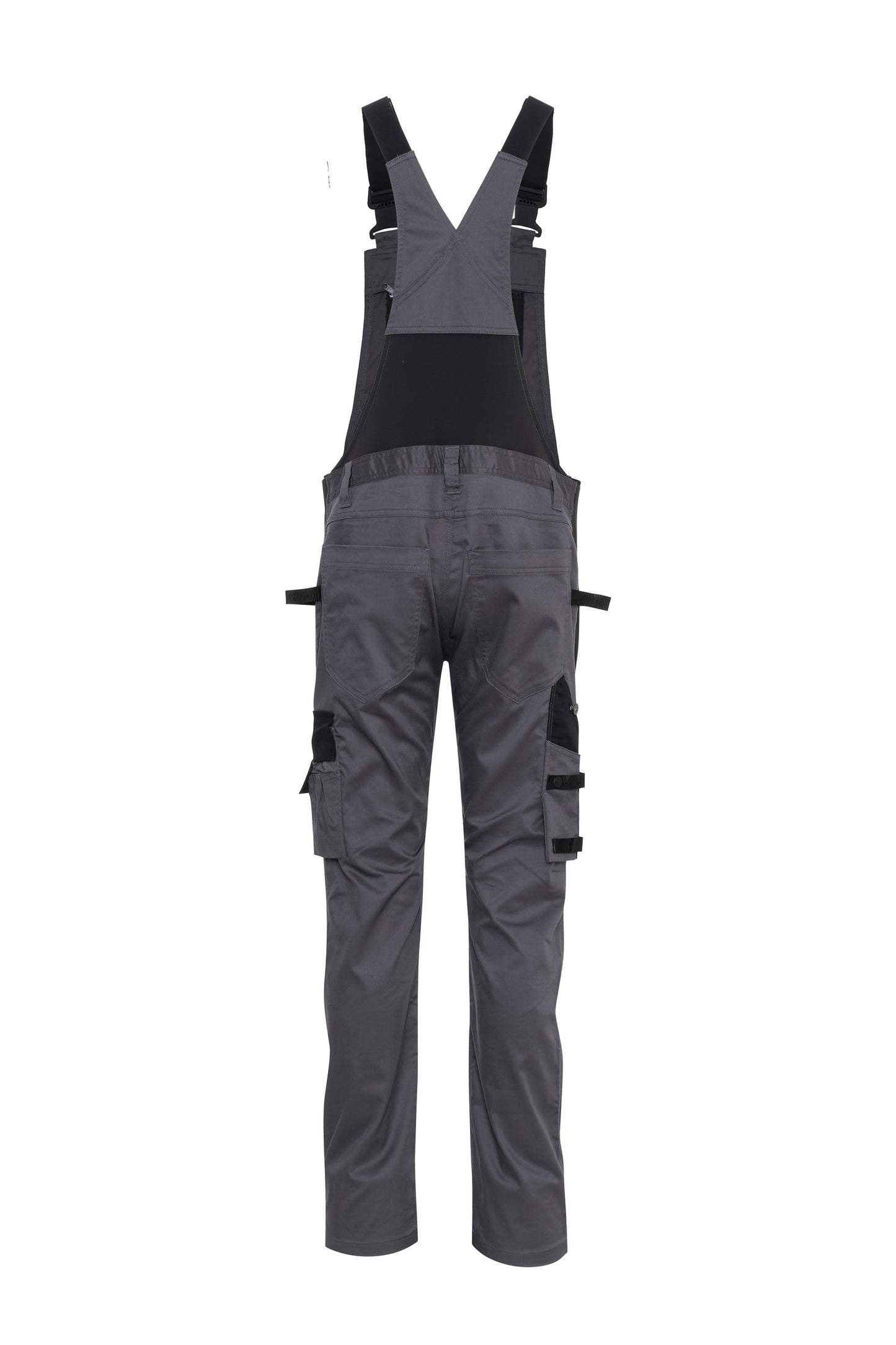 Ekimtex Stretch Latzhose mit Coolmax und Lycra, Grau/Schwarz