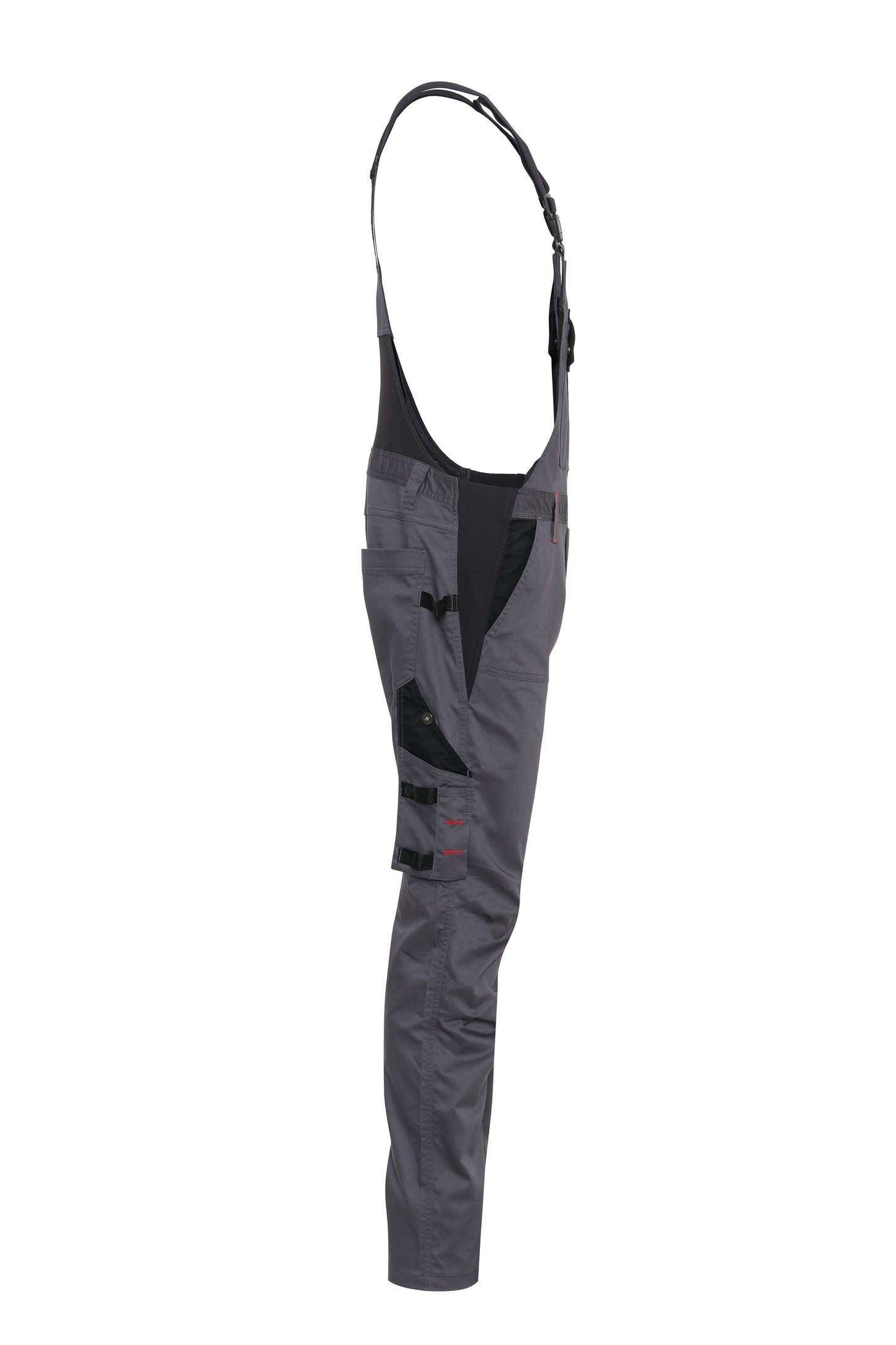 Ekimtex Stretch Latzhose mit Coolmax und Lycra, Grau/Schwarz
