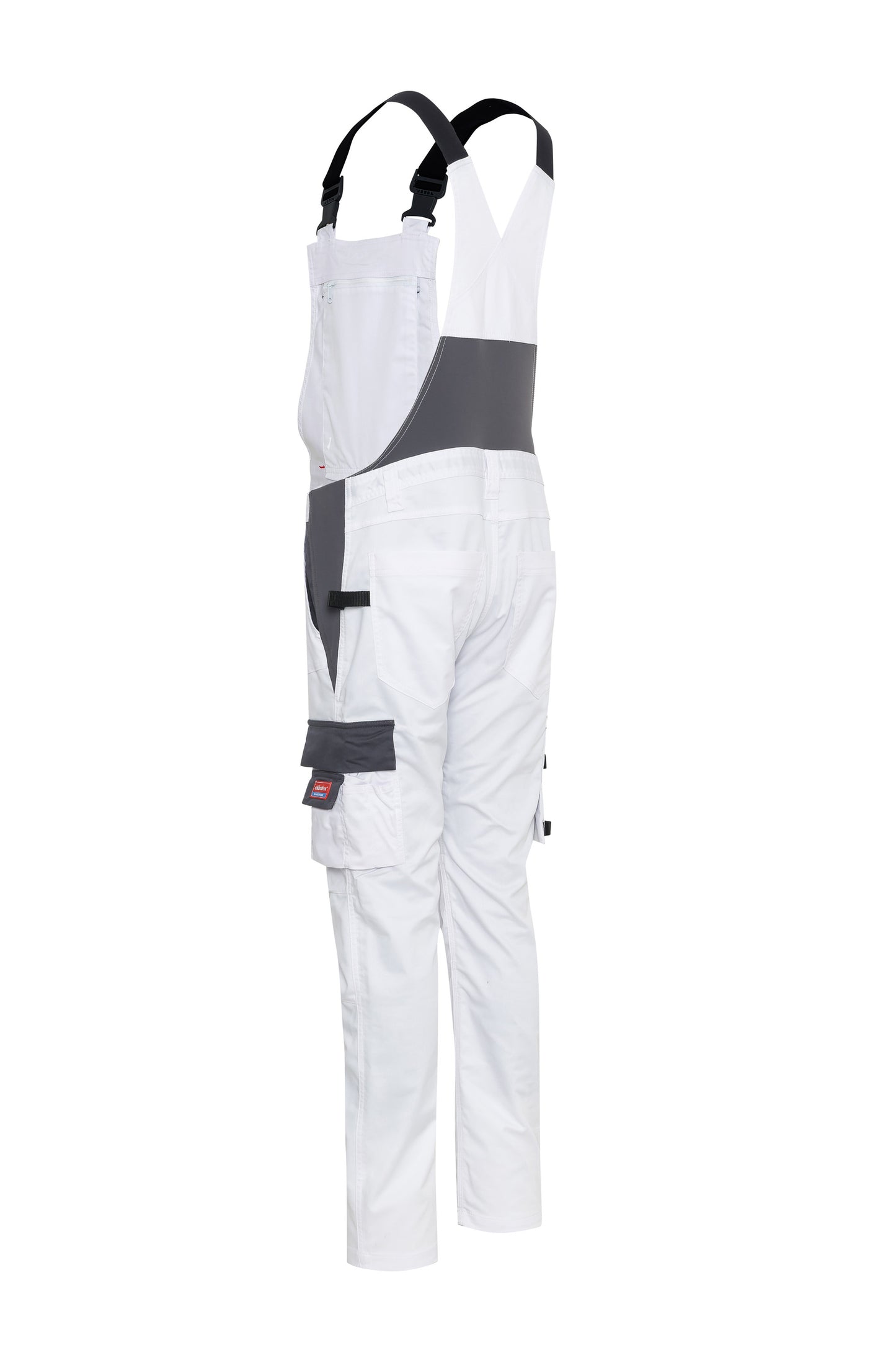 Ekimtex Stretch Latzhose mit Coolmax und Lycra, Weiß/Grau