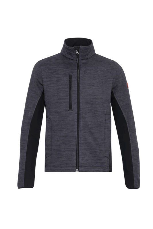 Ekimtex Fleece Jacke Grau Melange/Schwarz