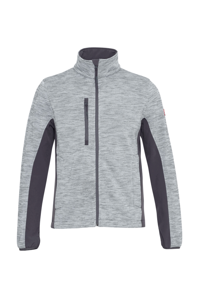Ekimtex Fleece Jacke Weiss Melange/Grau