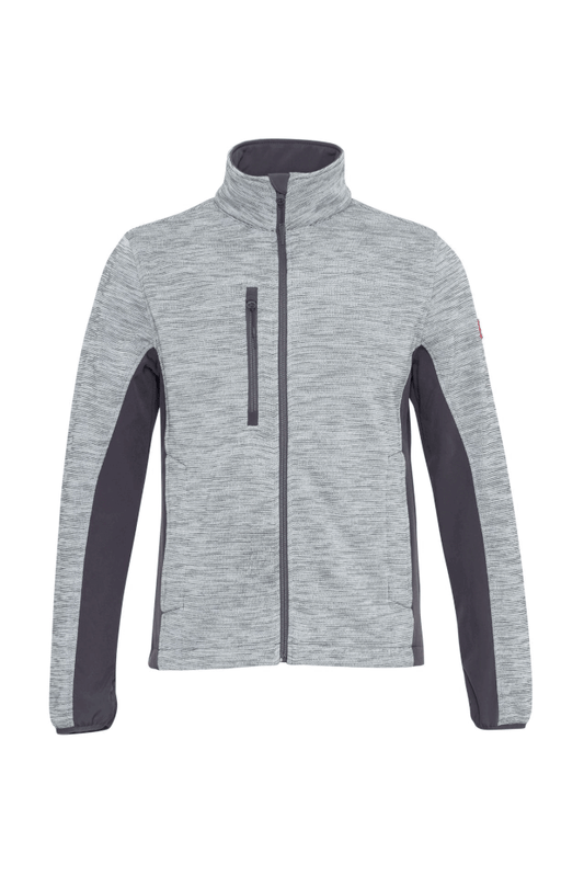 Ekimtex Fleece Jacke Weiss Melange/Grau