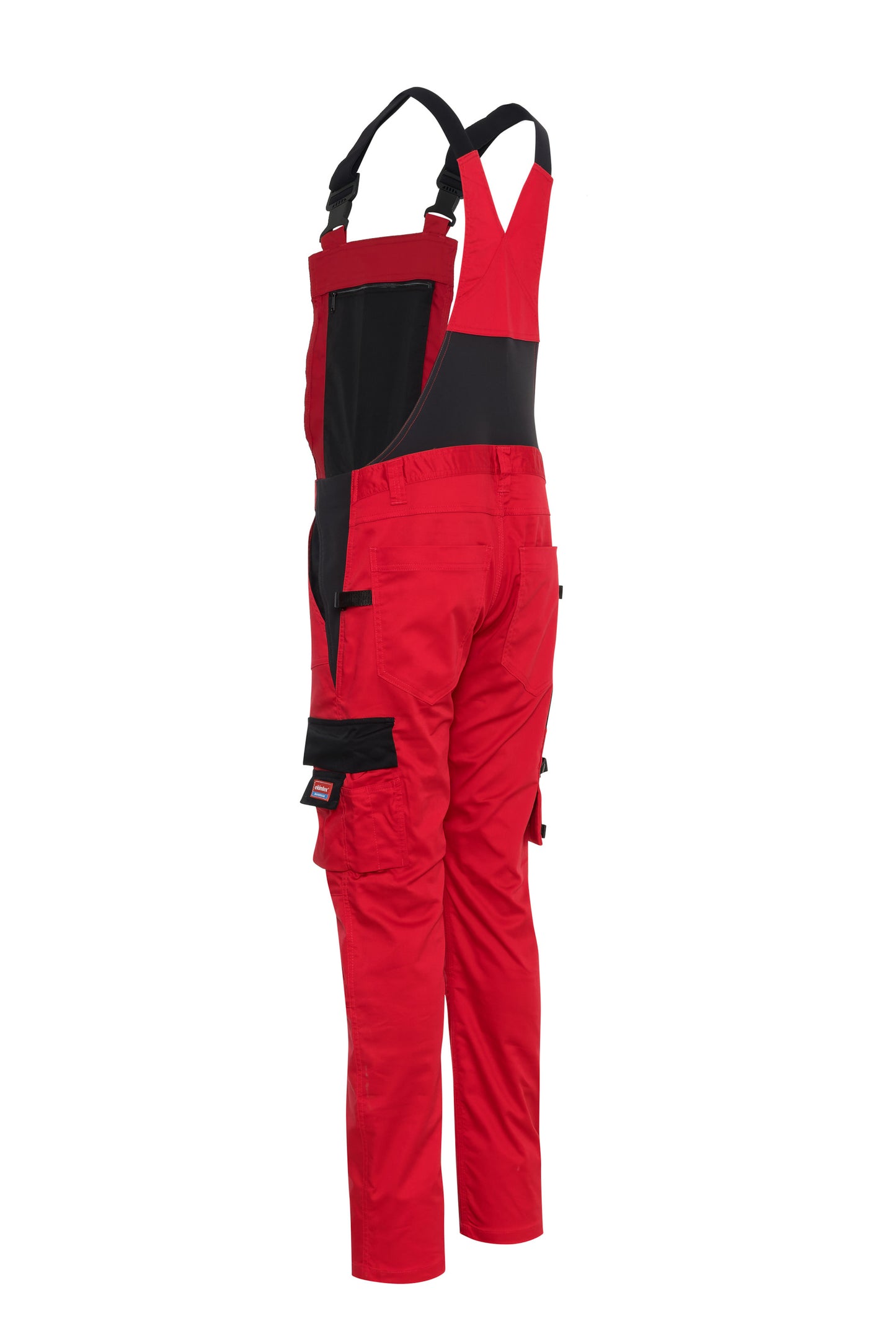 Ekimtex Stretch Latzhose mit Coolmax und Lycra, Rot/Schwarz