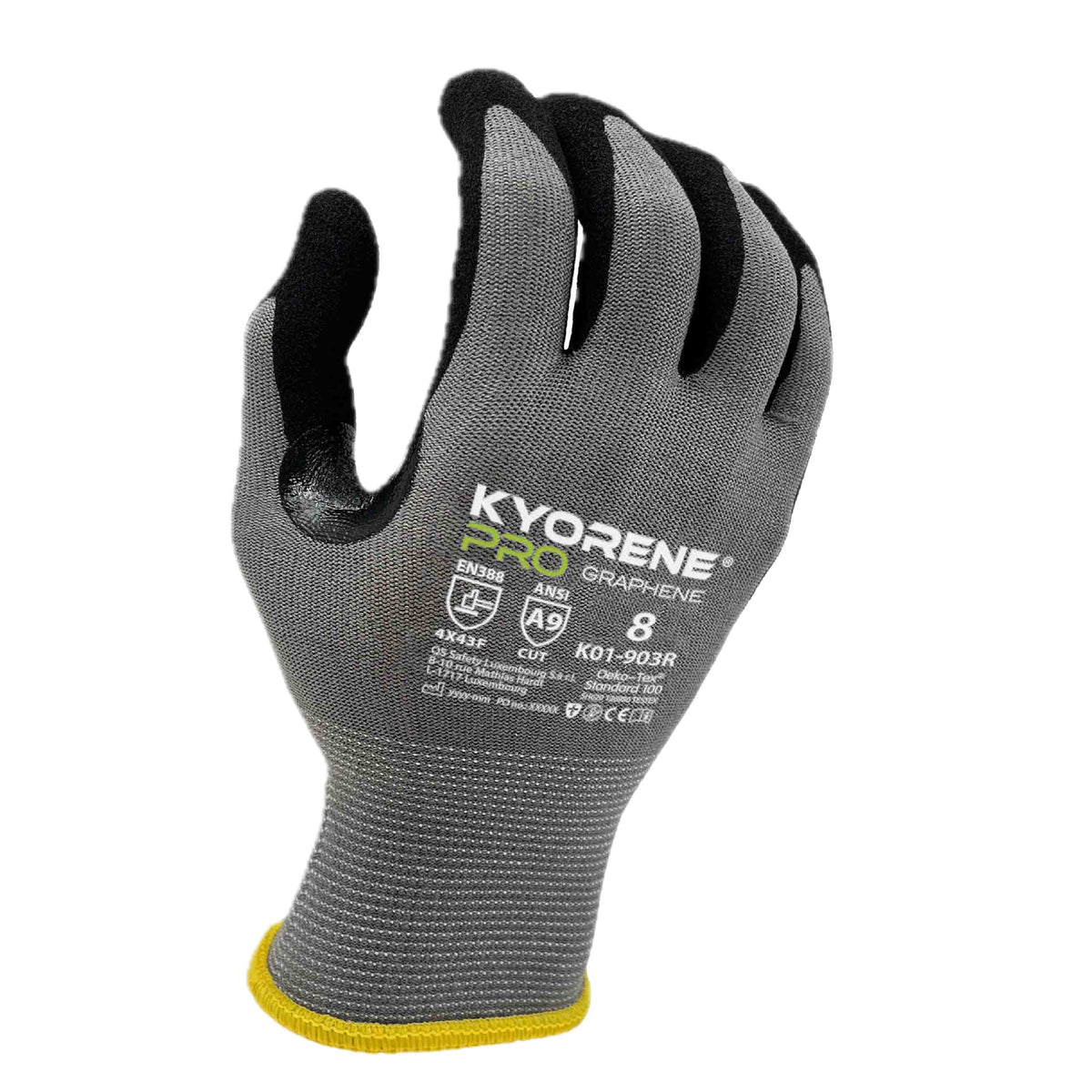 Kyorene Pro K01-903R Premium Schnittschutz Handschuhe mit Touchscreen-Funktion, 12 Paar Packung