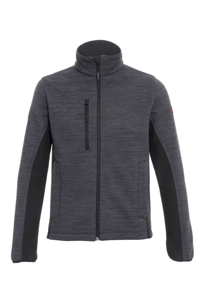 Ekimtex Fleece Jacke Grau Melange/Schwarz