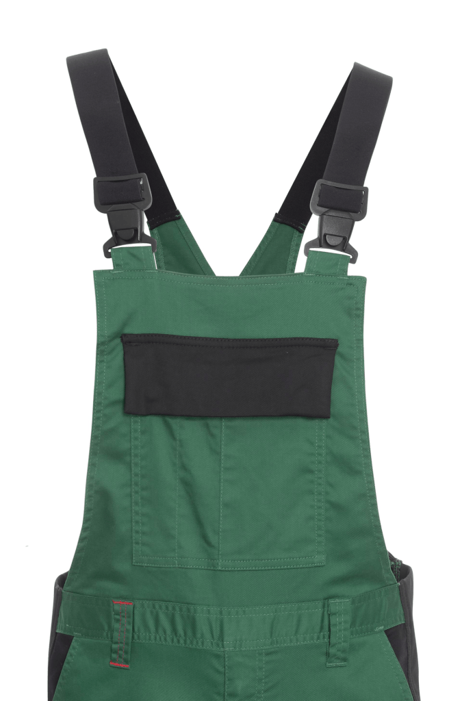 Ekimtex Stretch Latzhose mit Coolmax und Lycra, Grün/Schwarz