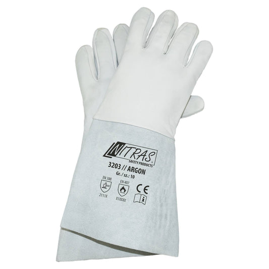 Nitras Argon Schweißerhandschuhe 3203, 10 Paar Packung
