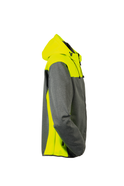 Planam 3733 Kontrast Outdoor Softshelljacke, gelb/grau