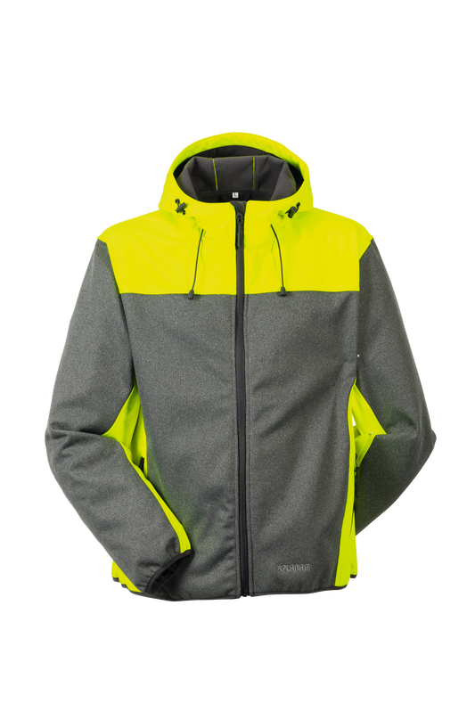 Planam 3733 Kontrast Outdoor Softshelljacke, gelb/grau