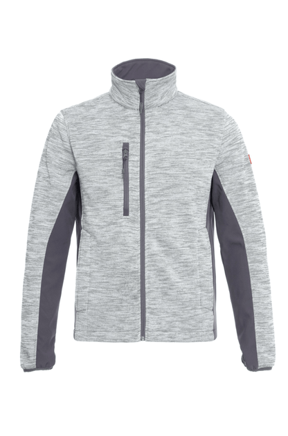 Ekimtex Fleece Jacke Weiss Melange/Grau