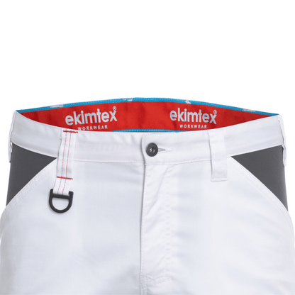 Ekimtex Premium Stretch Arbeitshose Weiss/Grau